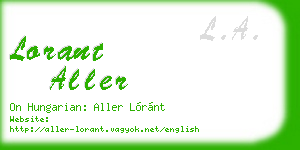 lorant aller business card